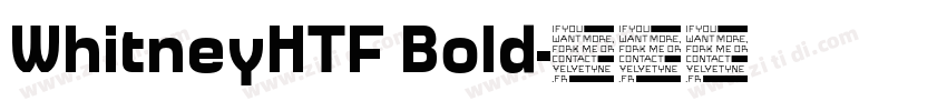 WhitneyHTF Bold字体转换
